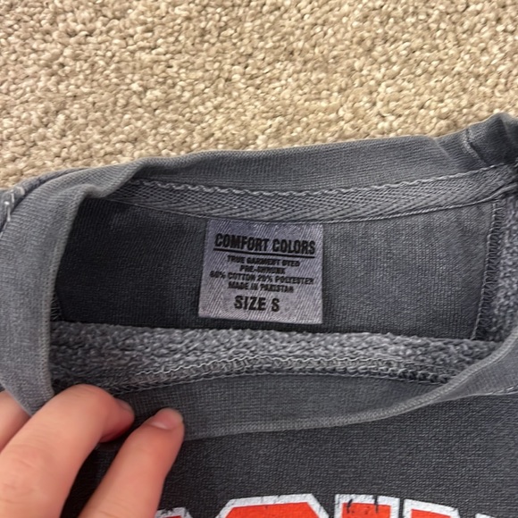 Comfort Colors Navy Garment Dyed Sweatshirt UVA Size Small Crew Neck - Picture 6 of 6